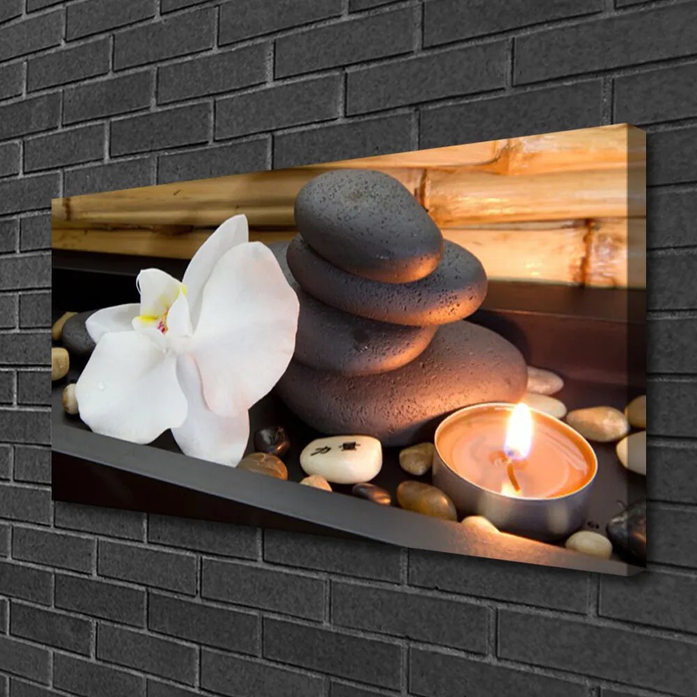 Obraz na plátne Kamene sviečky umenie 120x60 cm
