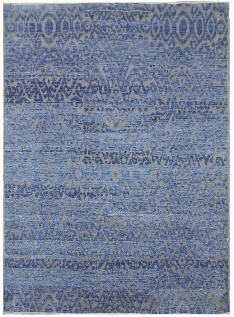 Diamond Carpets koberce Ručne viazaný kusový koberec Diamond DC-EKT 6 Silver / light blue - 245x305 cm