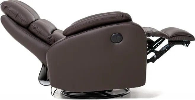 Kožené hojdacie kreslo s elektrickým polohovaním ELEGANT 1, koňak (K 2136)