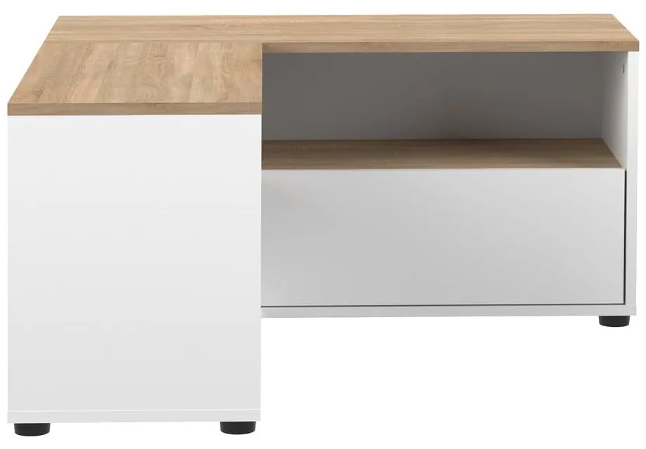 TV stolík v dekore duba v bielo-prírodnej farbe 90x45 cm Angle – TemaHome