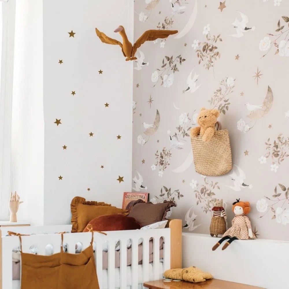 Tapeta vtáky na nočnej oblohe 280x100 cm