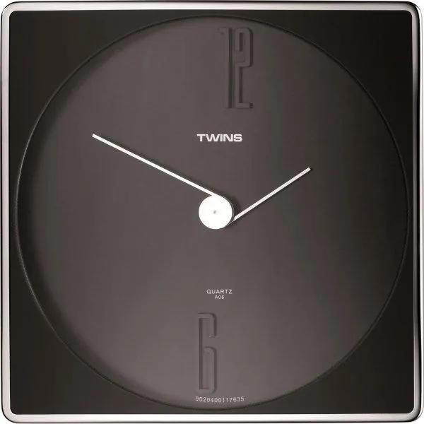 Nástěnné hodiny Twins 06 black 30cm