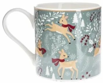 Vianočný porcelánový hrnček Winter Forest, 400 ml