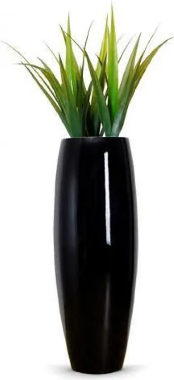 Kvetináč MAGNUM, sklolaminát, výška 100 cm, čierny lesk