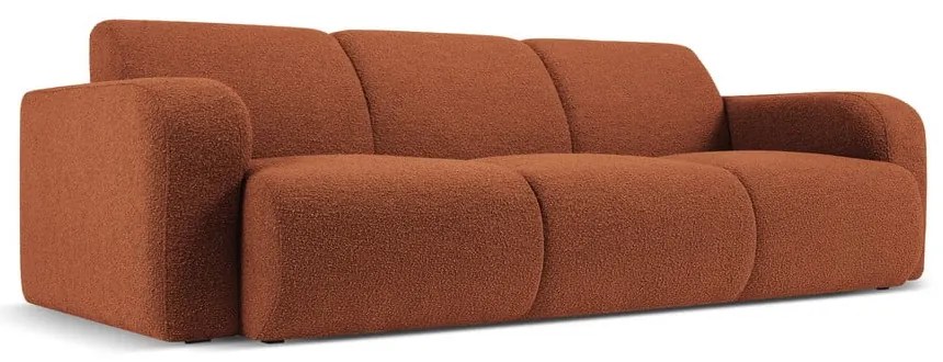 Hnedá pohovka z textílie bouclé 235 cm Molino – Micadoni Home