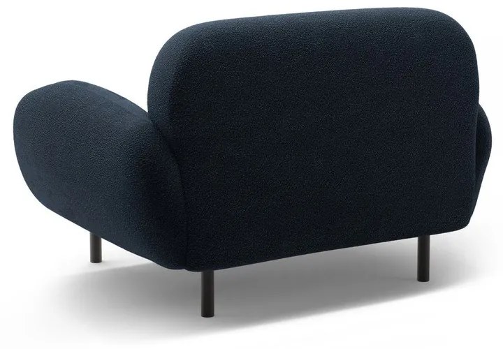Tmavomodré kreslo z textílie buklé Poppy – Micadoni
