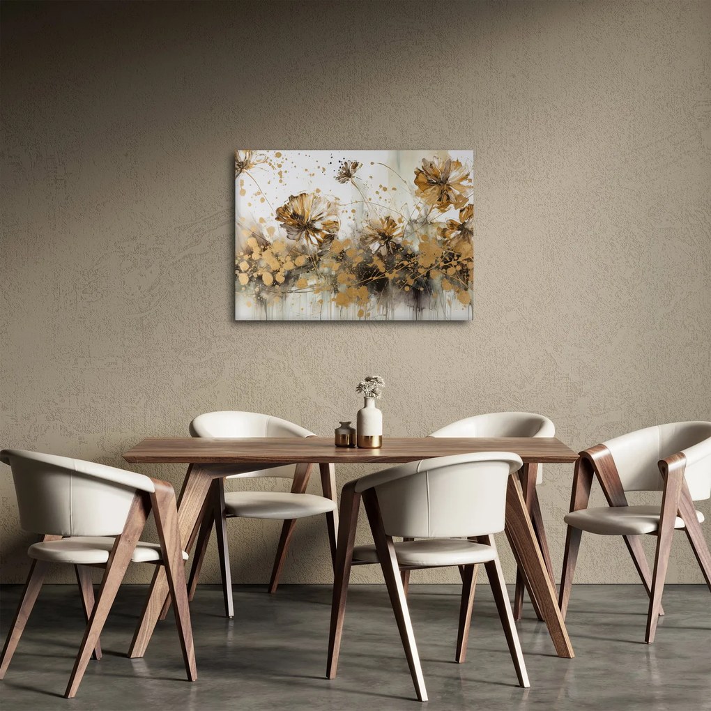 Obraz - Abstraktná kvetinová maľba (70x50 cm)