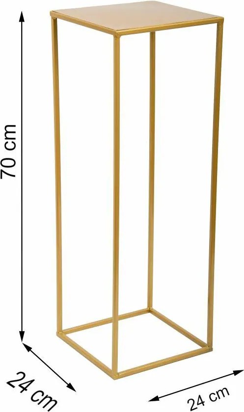 STOJAN NA KVETINÁČ SIMPLE 70X24X24 CM ZLATÁ
