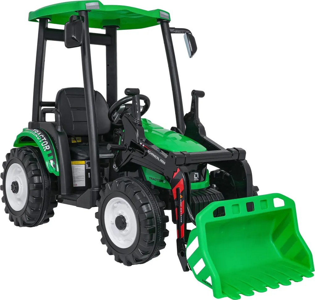 Ramiz MEGA Traktor D68 s prívesom zelený