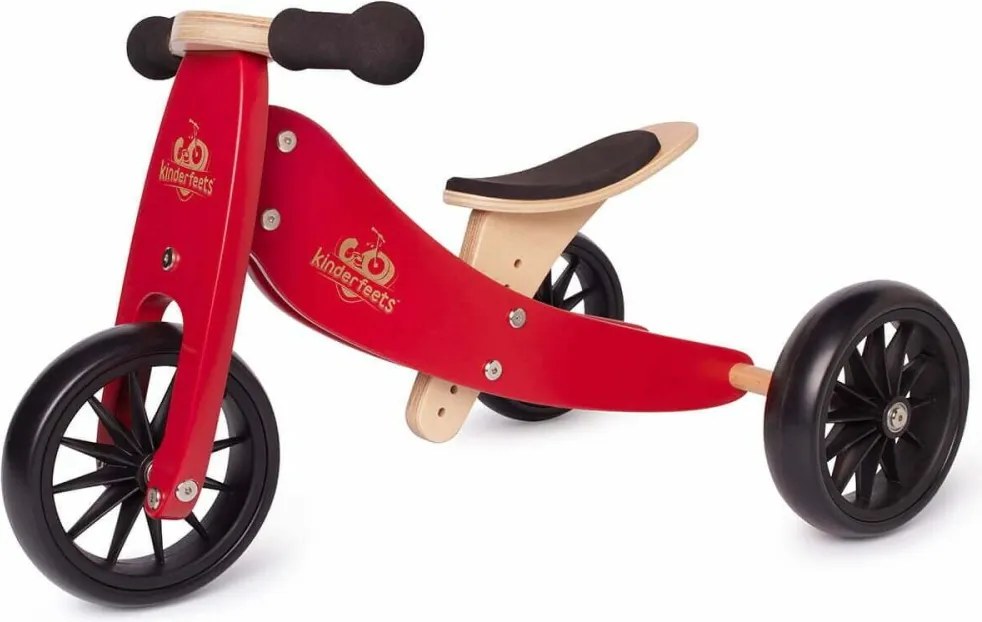 Drevené balančné odrážadlo Tiny Tot 2v1 červená