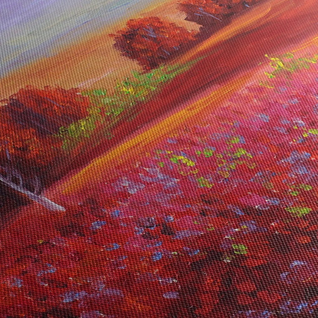 Obraz červenej krajiny (90x60 cm)