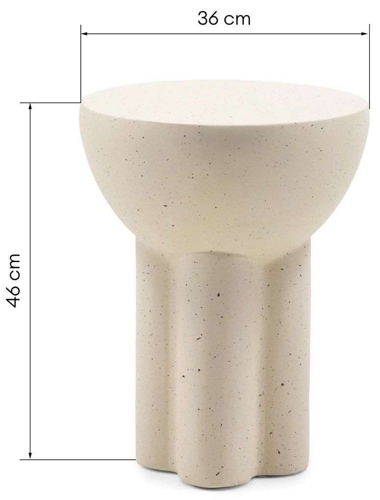 Odkládací stolek Poppa 36 cm béžový