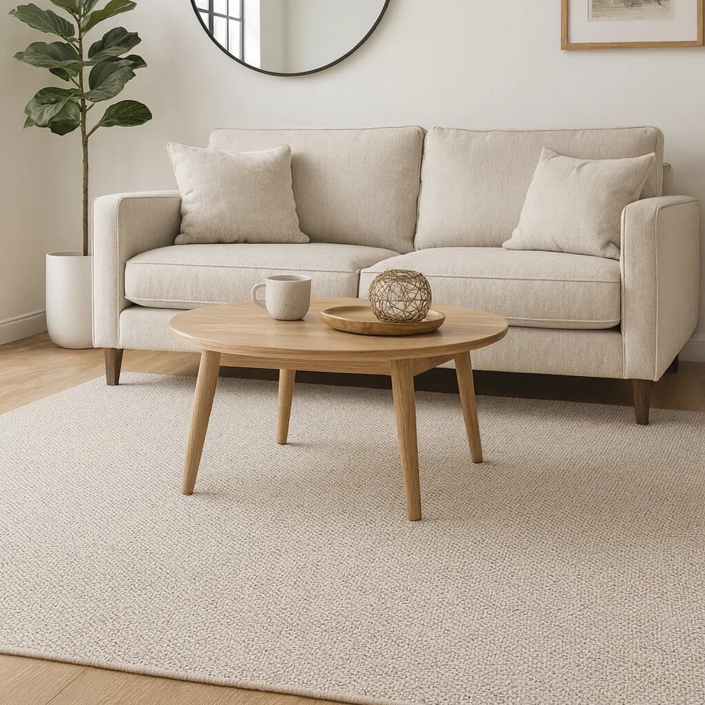 Kusový koberec Nature cream štvorec, 150x150, béžová, chodba / predsieň, Timzo