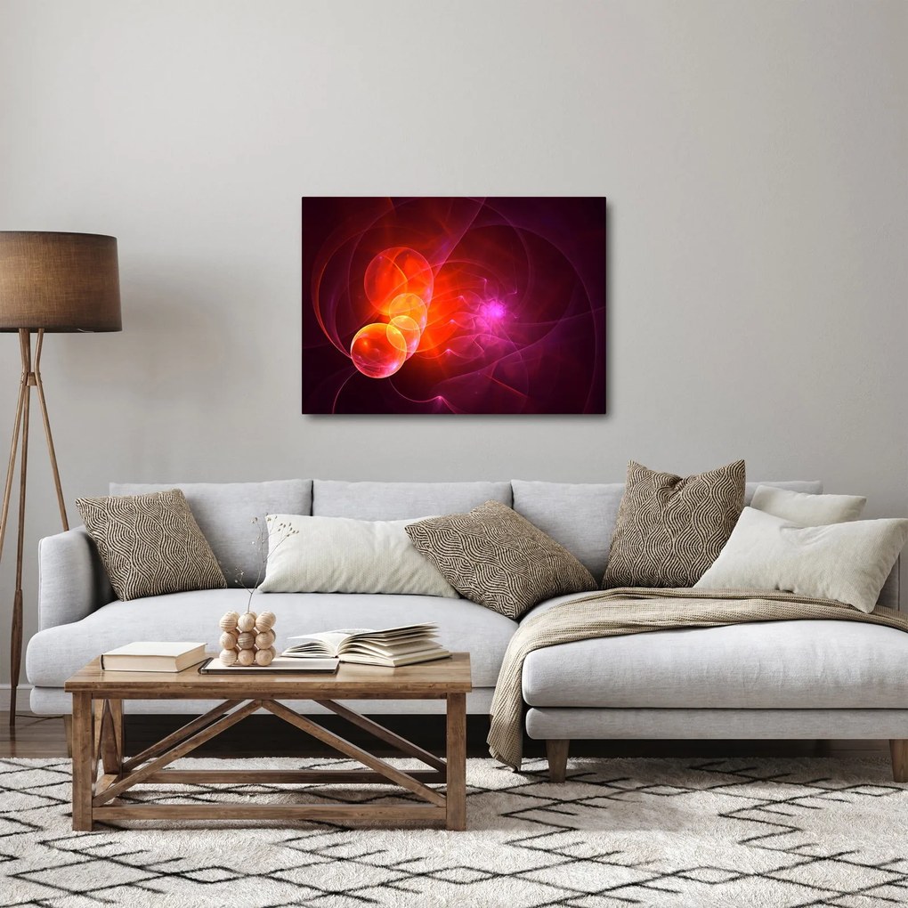 Moderný obraz ružovej abstrakcie (70x50 cm)