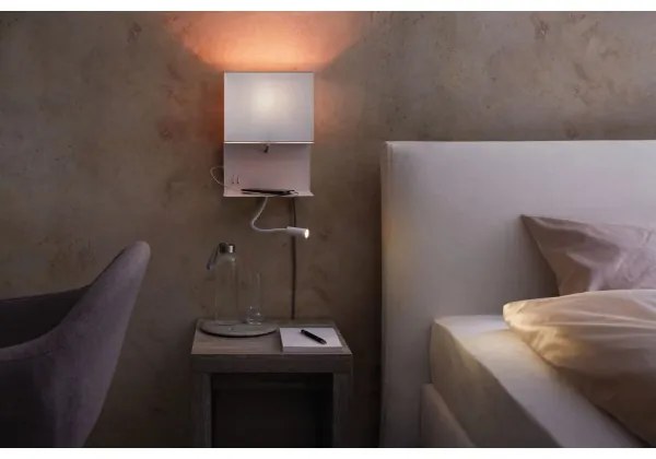 Paulmann 78913 - LED/2,5W + 1xE27/40W Nástenné svietidlo s USB MERANI 230V