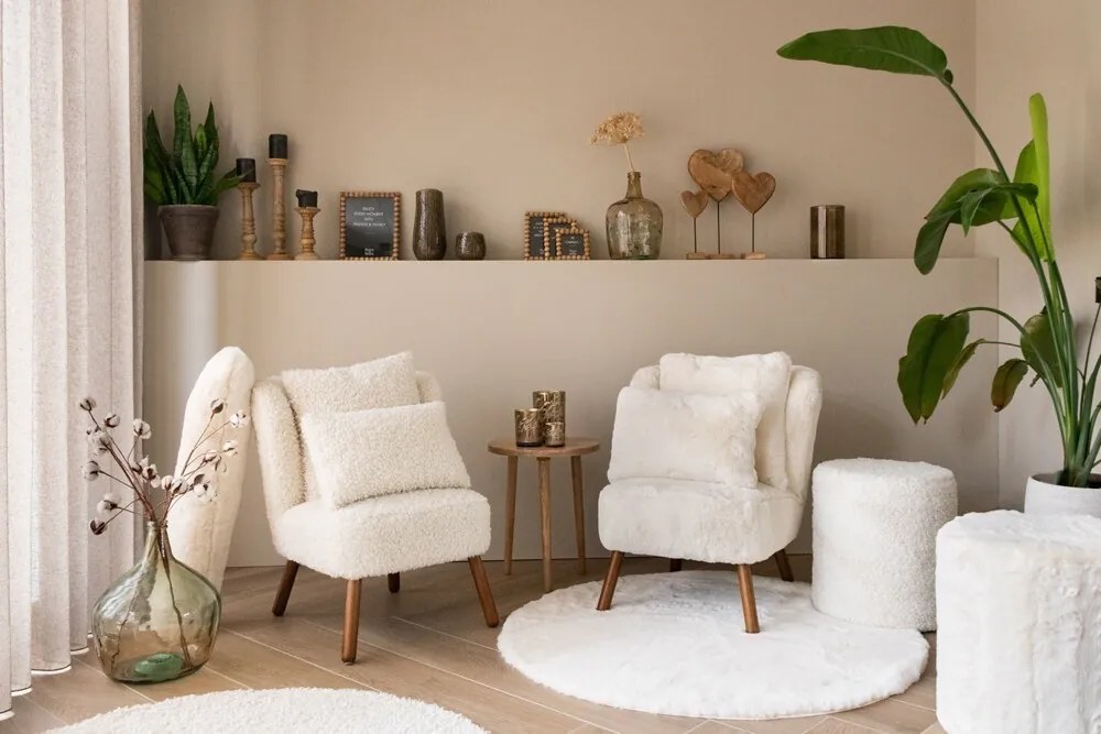 Biely plyšový mäkučký vankúš Soft Teddy White Off - 40*15*60cm