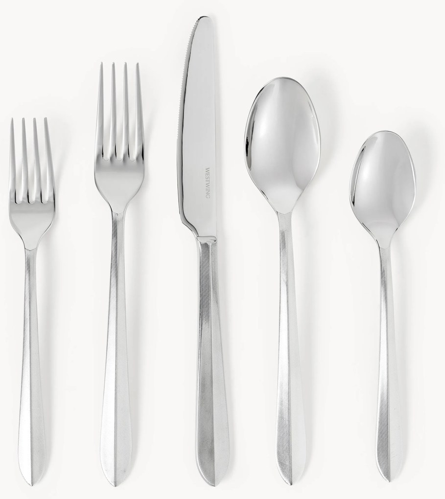 Leštená súprava príborov z nehrdzavejúcej ocele Thibaud, v rôznych veľkostiach'súprav