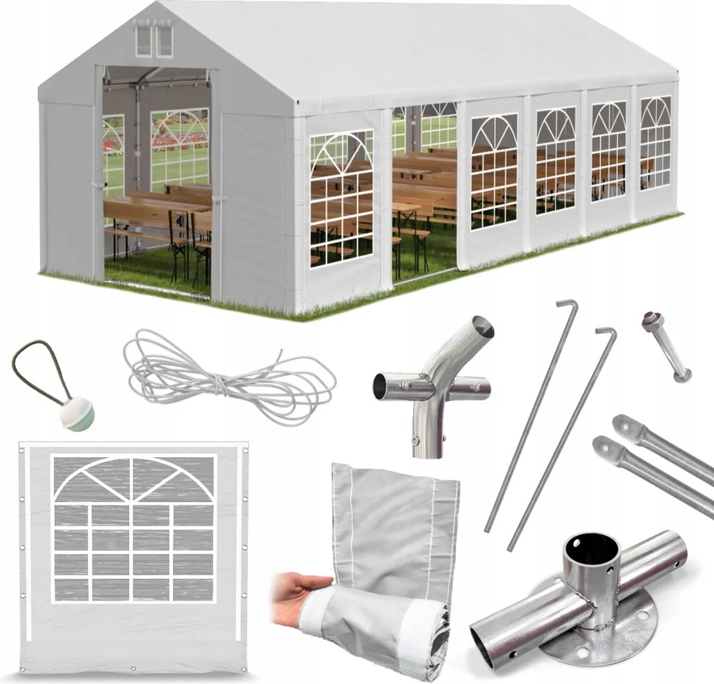 Záhradný Stan 6x12m Svadobný Pavilón Das 560 Sp