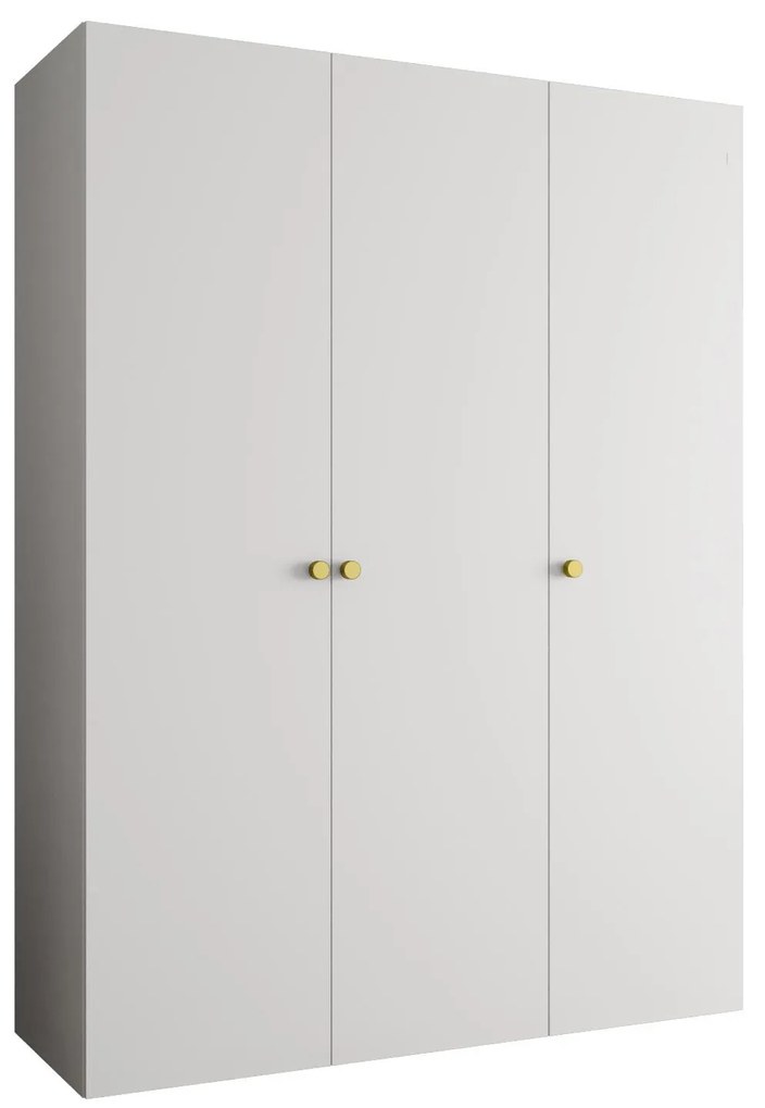 Šatníková skriňa 150 cm Parna 1 (biela + zlatá). Akcia -20%. Vlastná spoľahlivá doprava až k Vám domov. 1125870