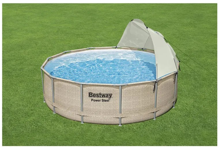 Bestway Bazén Power Steel s filtráciou, 396 x 107 cm  (100333483)