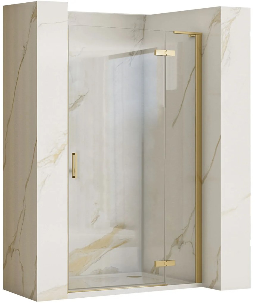 Rea Hugo, 1-krídlové sprchové dvere 80x200 cm, zlatá matná, REA-K8410