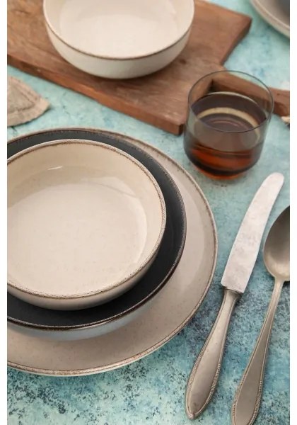 Jedálna súprava 16 ks béžová/modrá/porcelán