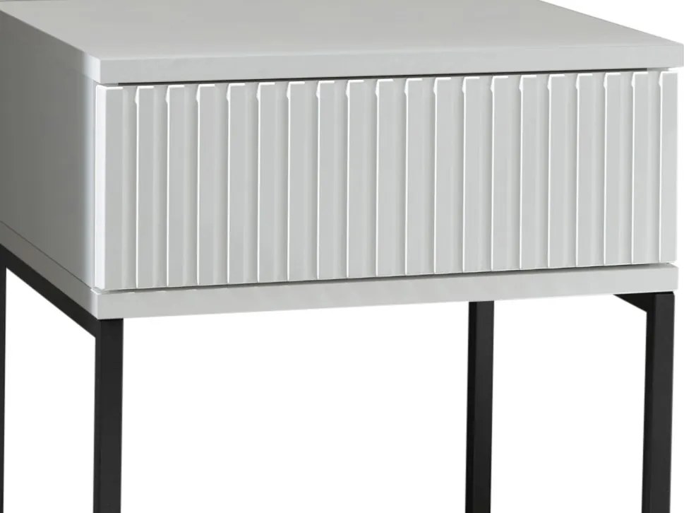 Nočný stolík s 1 zásuvkou Marle, biely