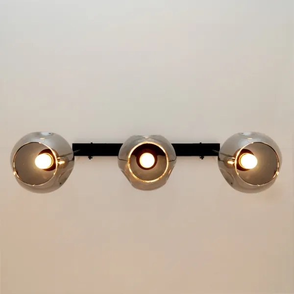 Luster na lanku LILI 3xE27/15W/230V čierna/šedá