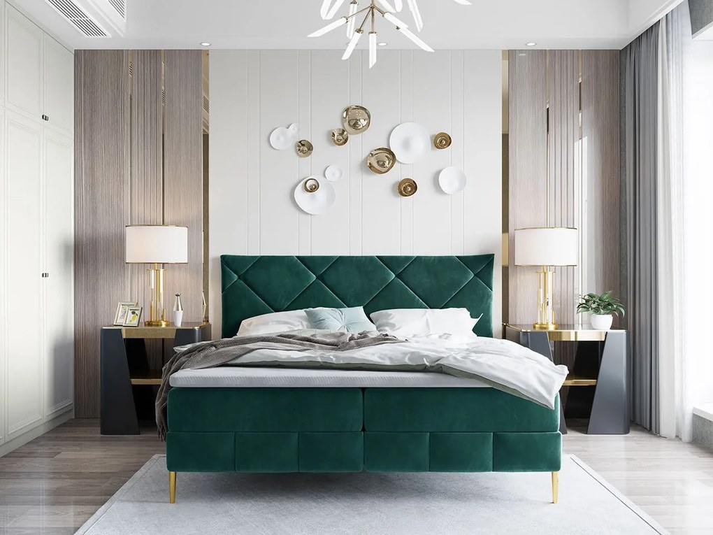 Kontinentálna posteľ Sagiro, Dostupné poťahy: Manila 37, Rozmer postele: 160x200