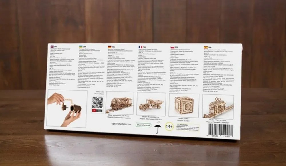 Ugears 3D puzzle Číselný zámek 34 ks