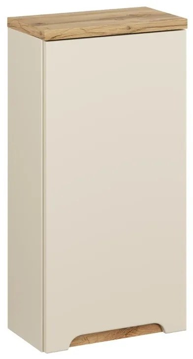 Závěsná koupelnová skříňka Bali 83-35-1D kašmírová/dub wotan