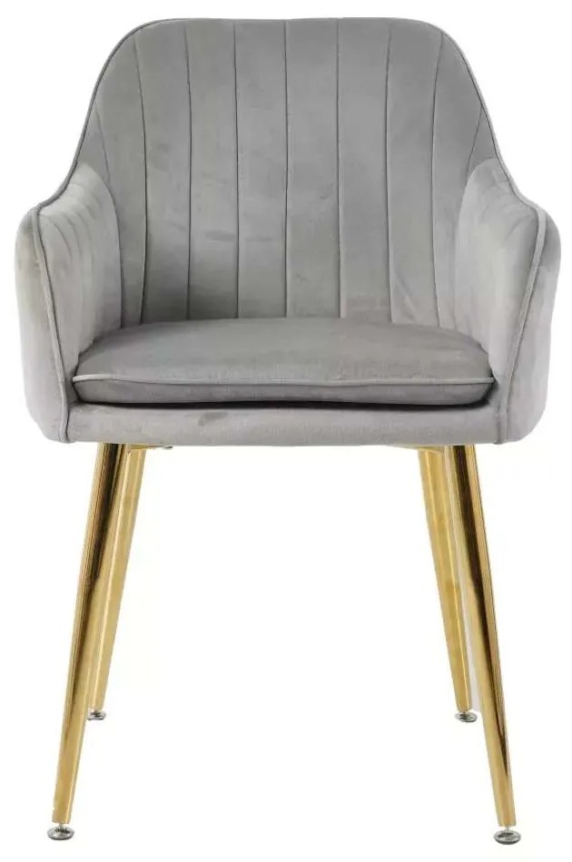LuxuryForm DESIGN Jedálenská stolička AUSTIN VELUR - svetlo šedá
