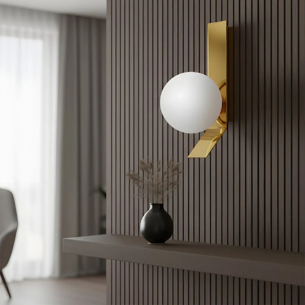 Toolight Toolight, nástenné svietidlo 1xE27, APP1758-1W, zlatá-biela, OSW-04345