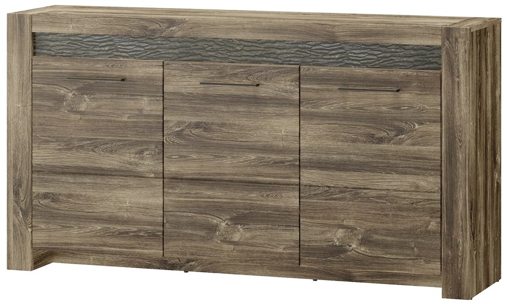 Komoda Belveder 45 158 cm s LED osvetlením dub Stirling
