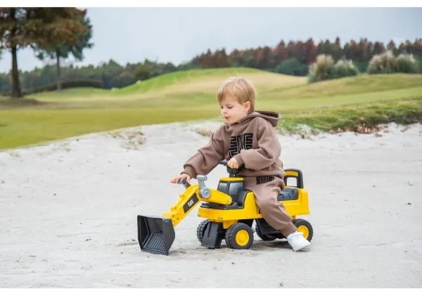 Odrážadlo nakladač CAT 2xAA žltá/čierna