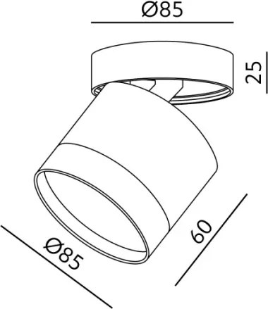 Bodové svietidlo OH12F 1xGX53/35W/230V 8,5 cm biela