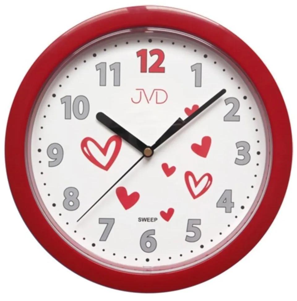 Detské nástenné hodiny JVD HP612.D3 červené