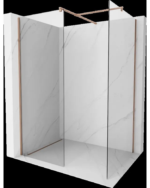 Mexen Kioto sprchová stěna Walk-in 110 x 85 cm, transparentní, růžové zlato - 800-110-202-60-00-085