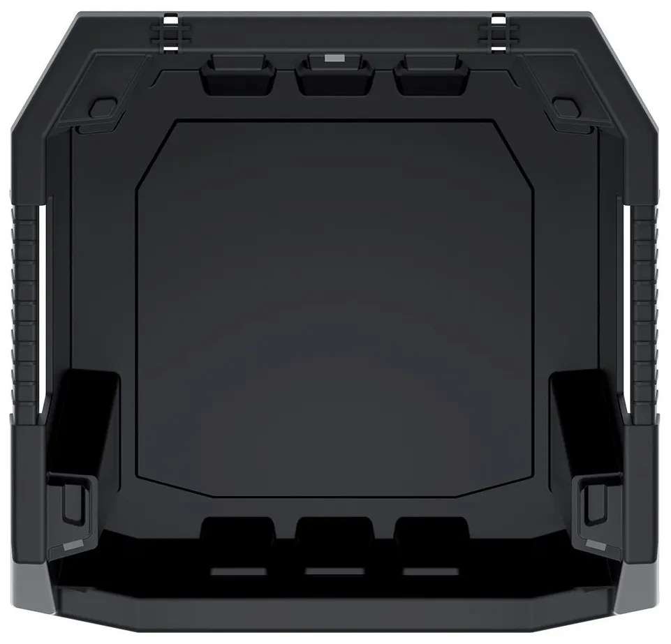 Prosperplast Dielenský úložný box so skosenou hranou HEAVY DUTY, čierny 40x38x28