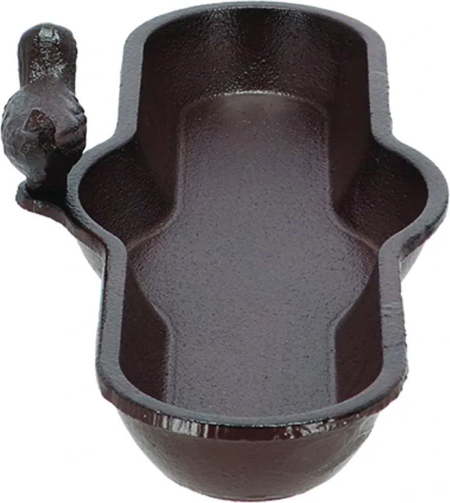 Napájadlo pre vtáky Bird, 7x29,5 cm, liatina, hnedá