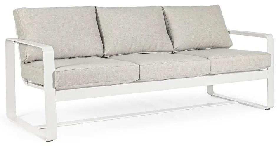 Biela hliníková záhradná pohovka Merrigan – Bizzotto