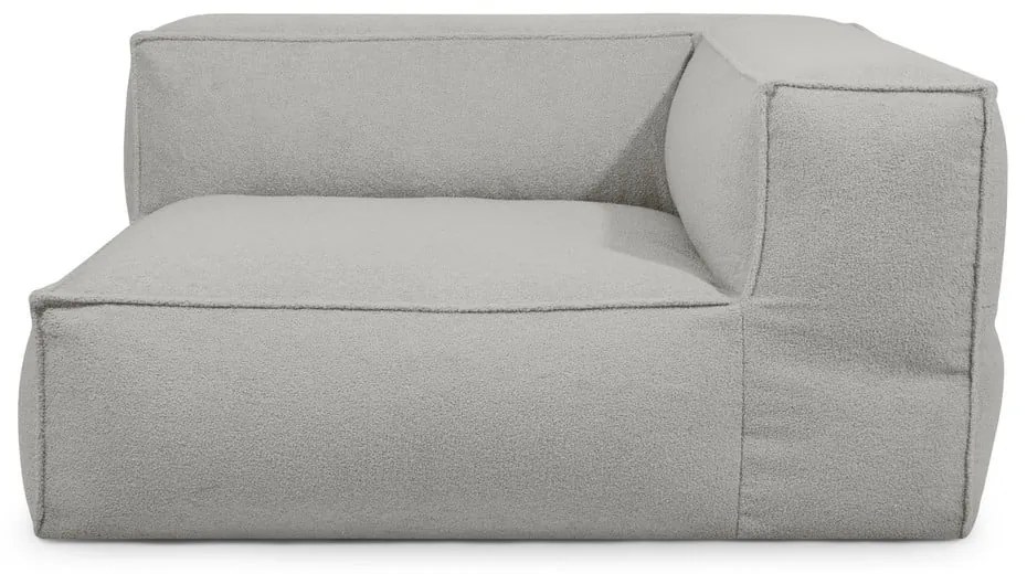 Svetlosivý sedací vak z textílie buklé Mass Corner 150 Right – SLOWDOWN