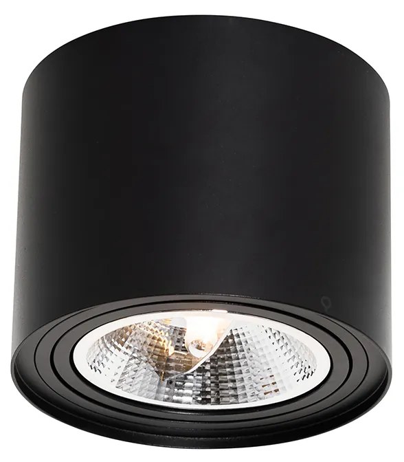 Moderné stropné bodové svetlo čierne otočné a nakloniteľné AR111 - Rondoo Up