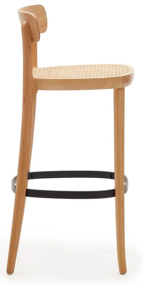 Barová stolička v dekore jaseňa v prírodnej farbe 99 cm Romane – Kave Home