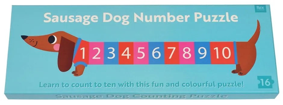 Puzzle (počet dielikov 16) Sausage Dog – Rex London