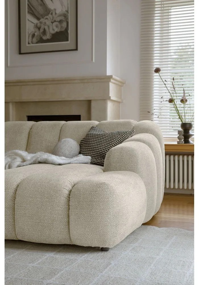 Béžová rohová pohovka (pravý roh/s leňoškou) Shell – Miuform