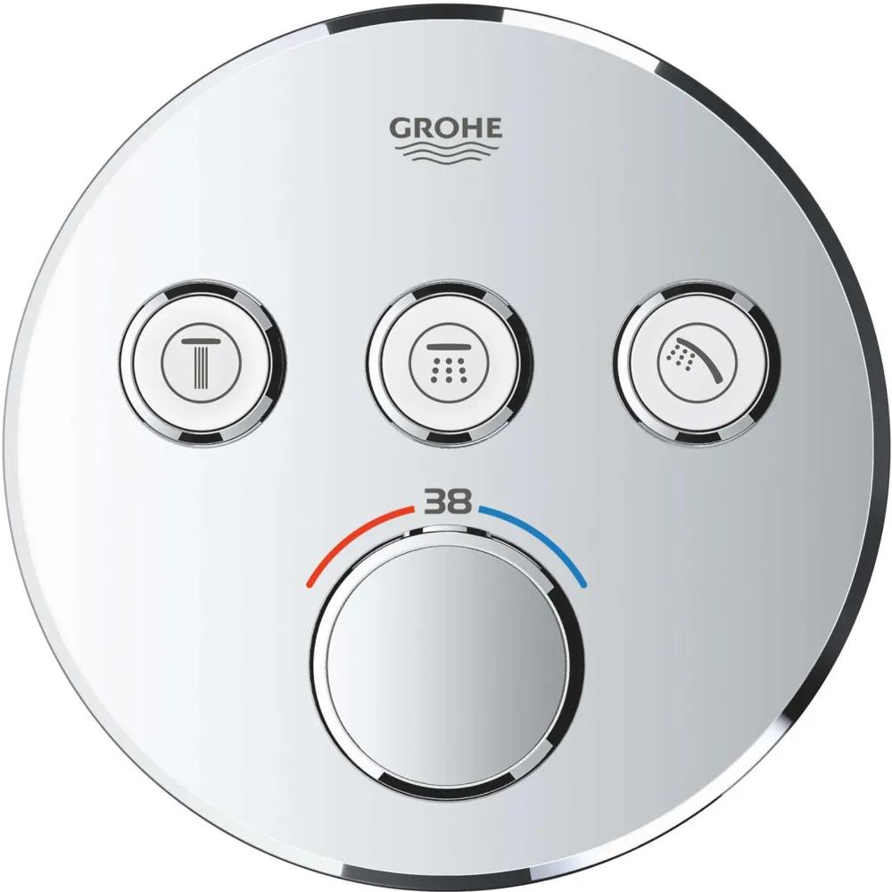 GROHE Grohtherm SmartControl termostatická batéria pod omietku, pre 3 výstupy, chróm, 29121000