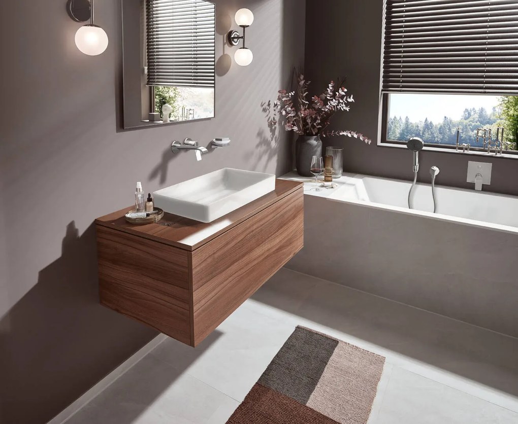 Hansgrohe Vivenis, vaňová batéria pod omietku, 2 výstupy, chrómová, 75415000