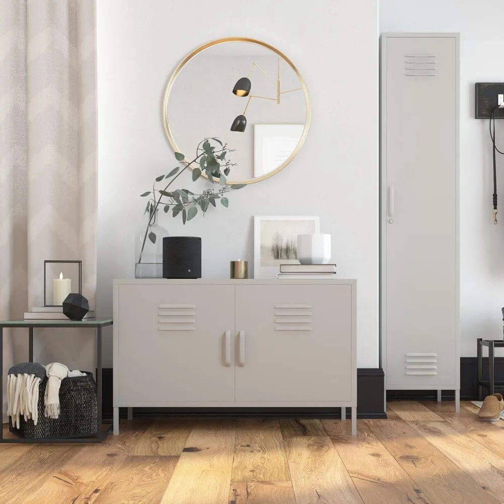 Krémová kovová skrinka 100x64 cm Bradford – Støraa