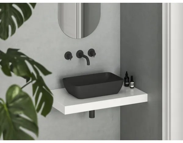 Ravak XJX0D150000 - Umývadlo na dosku CERAMIC SLIM 50x31 cm keramika/čierna